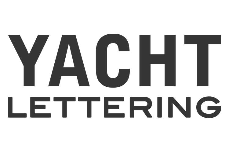 Yacht Lettering logo on a white background